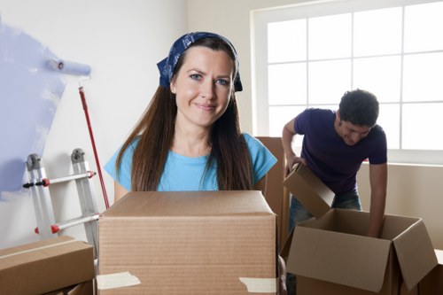 Careful wrapping of fragile items during a Battersea move