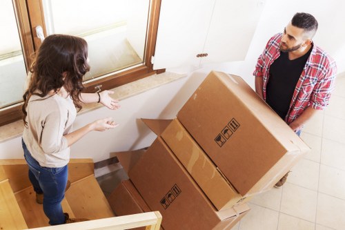 Office removal team preparing a Battersea workplace move