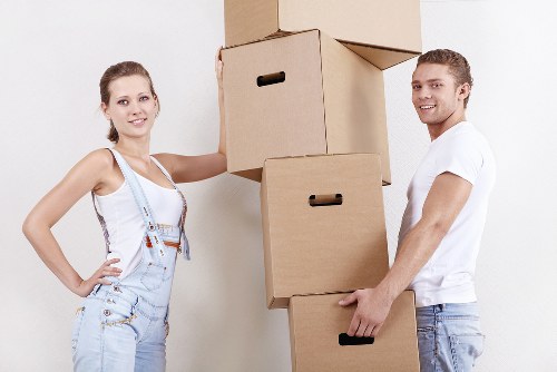 Local removal van navigating Battersea residential streets
