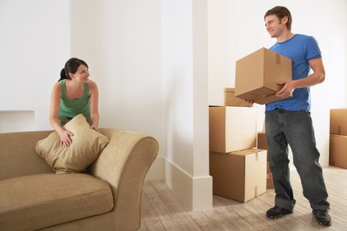 Loading household items for a Battersea removal job